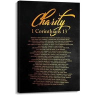 1 Corinthians 13 Bible Scripture Wall Art Bible Poster Canvas Prints Decorations for Home Rectangula