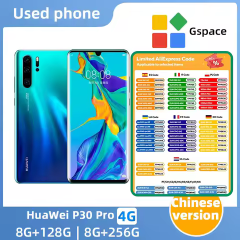 Original CN Version Huawei P30 Pro Smartphone Android 6.47 inch 40MP Camera 128GB/512GB Google Play 