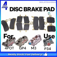 FOR BREMBO CALIPER USE P34 GP4 M3 K50 4POT CALIPER DISC BRAKE PAD SET BREMBO CALIPER BREMBO P34 BREM