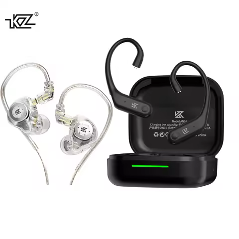 KZ AN01 Upgrade Ear Hook Wireless Earphone EDX Pro Wired Headset HIFI Stereo Bass Music Earbuds In E