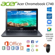 Acer 11.6" Chromebook C740/C720 4GB RAM 16GB SSD Windows 10 HDMI Bluetooth(refurbish)