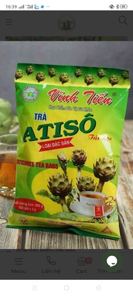 Trà atisô goi xanh 200gr chính hãng vĩnh tiến da lat