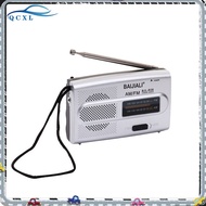 QCXL AM FM Radio Telescopic Antenna Radio Speaker Battery Operated Portable Radio Best Reception For Elder Home