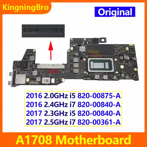 Laptop Motherboard For MacBook Pro 13" A1708 Logic Board 820-00875-A 820-00840-A 820-00361-A 2016 20