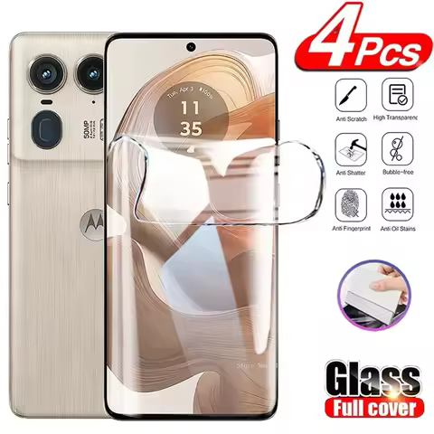 4PCS HD Curved Hydrogel Film For Motorola Edge 50 40 30 20 50 Ultra Fusion Moto X50 Ultra Screen Pro