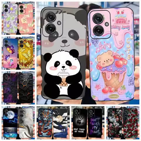 For Motorola Moto G55 5G Case Lovely Cartoon Soft Silicone Back Protective Cover For Moto G55 2024 B