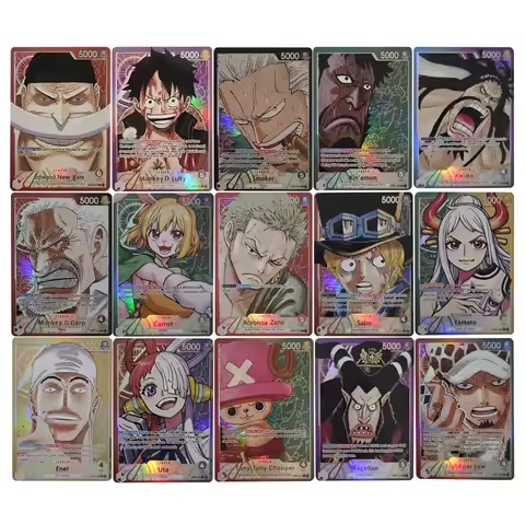 15 Styles Diy One Piece Opcg Zoro Luffy Collection Card Refraction Color Flash Classic Limited OPCG 