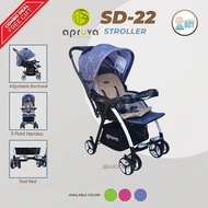 Apruva SD-22 Aller Deluxe Grey Stroller for Baby