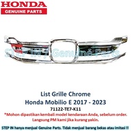 Trim Grill Chrome Upper Bumper Honda Mobilio Grille Radiator vernekel list garnish Type S E 2017 2018 2019 2020 2021 2022 2023