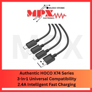 HOCO X74 3-in-1 Multi Charging Cable 3.3ft, USB to Type-C, Micro & Lightning Fast Charger Cord