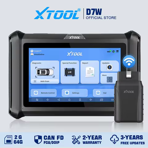 XTOOL D7W D7 BT Bluetooth Diagnostic Tool All System Car Automotive Scanner ECU Coding Bidirectional