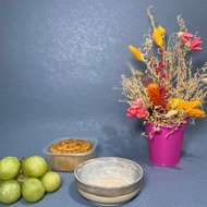 波光粼粼 藍色手作陶瓷碟 - 行雲流水系列