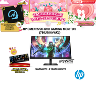 [ผ่อน 0% 10 ด.] HP OMEN 27QS QHD GAMING MONITOR 780J5AA#AKL (IPS/240HZ) /ประกัน 3 YEARS+ONSITE