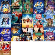 DISNEY MOVIE 剧场版 95 DREAM WARKS PARAMOUNT 人猿泰山 无敌破坏王 花木兰 功夫熊猫 天鹅公主 小姐与流氓 小红帽特工队 米奇反派 CANTONESE 粤语 dv