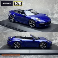 Minichamps Diecast model 1:18 2020 911 Turbo S  Sports car metal Car model Holiday gift Static ornam