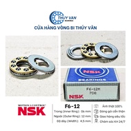 Spherical ball bearing, pressure, push, round bead shaft stop F6-12, 6 outer holes 12 (6x12x4,5) NSK