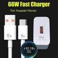 For Huawei Honor 70 Fast Charger 50pro 60 Charger P50 66W Super Fast Charger With 1M 6A USB Cable
