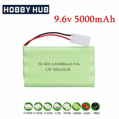 Upgrade 9.6v 5000mah NiMH Battery For Rc Toys Cars Tank Truck Robots Guns Boats AA Ni-MH 9.6v Rechar