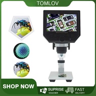 TOMLOV กล้องจุลทรรศน์ดิจิตอล4.3นิ้ว G600แว่นขยายดิจิตอลอิเล็กทรอนิกส์มืออาชีพ