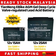 TianNeng EBike AGM Gel Deep Cycle Valve Regulated Lead Acid Battery 12v 48v 12AH 15AH 20AH 25AH Elec