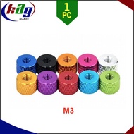 M3/M4 Hand Knurled Nut Aluminium Thumb