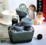 Ornaments/ Creative small fountain water display feng shui round desk indoor craft ornaments Decorat