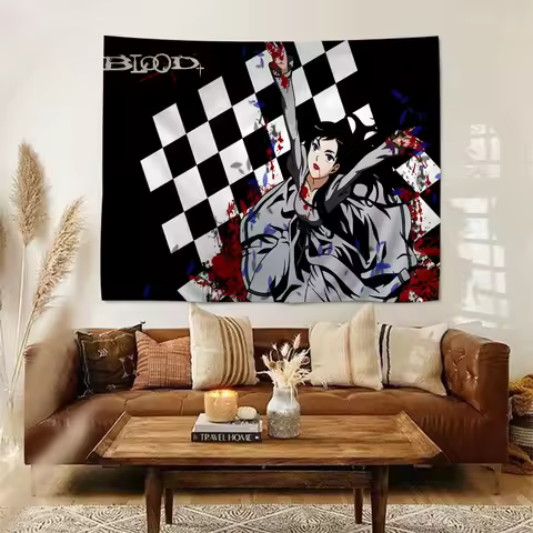 Anime BLOOD-C Cartoon Tapestry Wall Hanging Decoration Household Home Decor