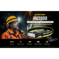 NITECORE HU2000 2000 Lumens UHE LED Headlamp Headlight Compatible with External USB-C Power Sources
