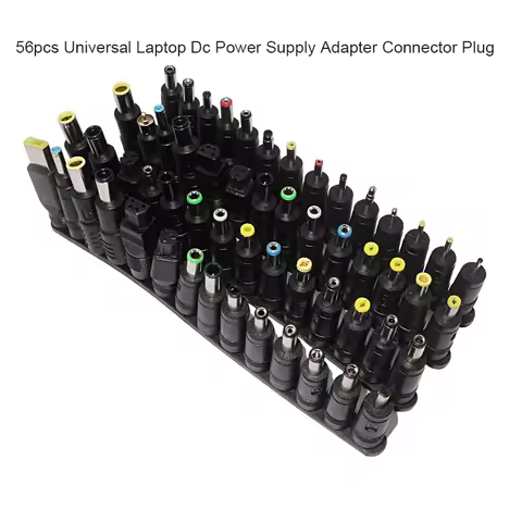 56pcs Universal Laptop AC DC Jack Power Supply Adapter Connector Plug for HP Dell Lenovo Acer Toshib