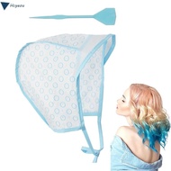HCYEOU Hair Coloring Cap, With Plastic Crochet Hook Blue Hair Highlighting Cap,  Reusable Hair Dying