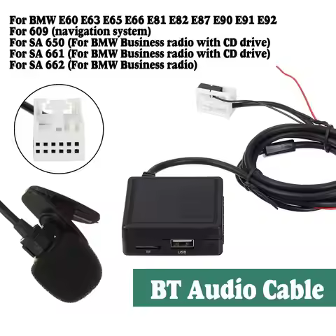 Car Bluetooth Module for BMW E60 E63 E65 E66 E81 E82 E87 E90 bluetooth 5.0 /SD/MIC/USB/Aux 5 Mode in