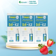 Combo 3 Hộp Dimao Pro Oral Spray D3K2 Dạng Xịt - Hỗ Trợ Tăng Chiều Cao Tăng Cường Hấp Thu Canxi Cho
