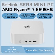 Beelink SER8 MINI PC AMD Ryzen7 8845HS 8C/16T 5.1GHz DDR5 PCIe4.0 USB4.0 AI 4K144Hz เกมมิ่ง&ออฟฟิศพี