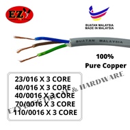 1 Meter COPPER CABLE 3 CORE 23/016 40/016 40/0076 70/0076 110/0076 PVC FLEXIBLE CABLE
