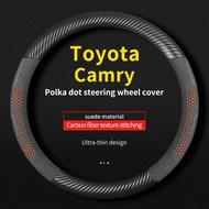 For Toyota Camry Steering Wheel Cover Leather Carbon Fiber 2.0E 2.0G 2.0S 2.5S 2.5G 2.5HQ 2.5Q 2.5HQ