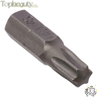 TOPBEAUTY 1pc Screw Driver Bit, 25mm Length S2 Alloy Steel Torx Bits, 1/4 Inch Hex Shank T6-T40 6 Po