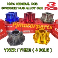 YAMAHA Y16 Y16ZR / Y15 Y15ZR V1 V2 (100% ORIGINAL RCB) (4 HOLE / 4 LUBANG) ALLOY SPROCKET HUB CNC / 