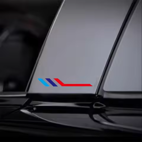 4Pcs M-Colored Stripe Decals For BMW Performance E28 E30 E34 E46 E39 E60 F87 F84 M3 M5 M2