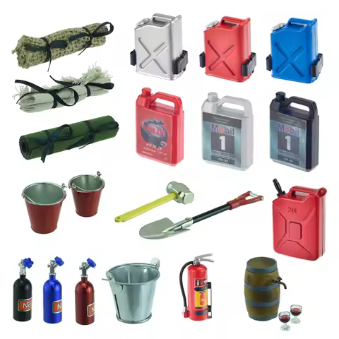 Simulation Decorative Oil Barrel Bucket for 1/10 RC Crawler Car Traxxas TRX4 Defender AXIAL SCX10 RC