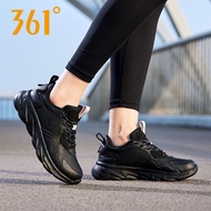 361 Women's Shoes Sports Shoes Women 2023 Spring Autumn New Style 361 Degree Leather Waterproof Runn