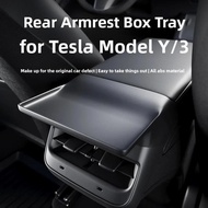 for Tesla Model Y HW4.0 2024 Interior Accessories Rear Storage Tray Armrest Organizer Table Phone Ho