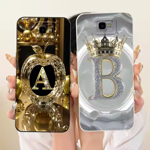 For Samsung Galaxy J7 Prime Case G610F G610M G610Y Crown Letters Soft Silicon Cover For Samsung J7 P