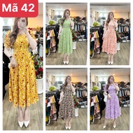 Hình thật - ĐẦM HOA NHIỀU SIZE CHẤT MÁT XỊN ⚡ FREESHIP ⚡ đầm thiết kế nhiều màu nhiều size lụa mango