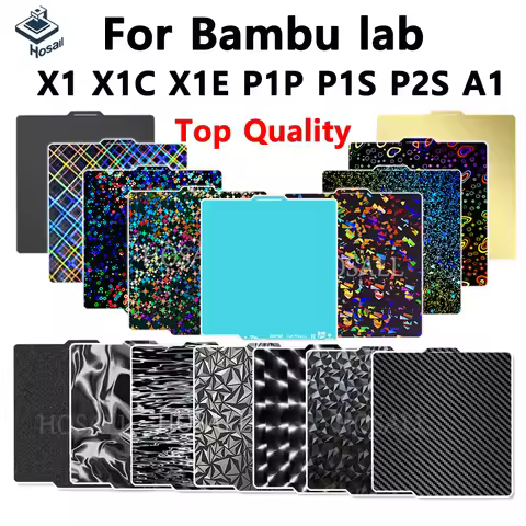 For Bambulab PEI Plate 256x256 Double Side Textured Smooth Plate PLA/PETG No Glue for P2S X1 X1C P1P
