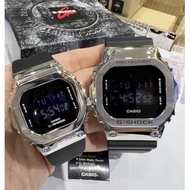 [G-SHOCK COUPLE SET]  💞CASIO G-SHOCK SILVER METAL CASE COUPLE SET GM-5600-1 / GM-S5600-1 / GM-5600