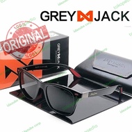 Kacamata Pria hitam Polarized Grey Jack 4195 Kacamata Original