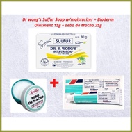 ☋ ◰ ✈ Dr. Wong's Acne Solution set sulfur w/moisturizer+25g sebodemacho+15g bioderm ointment