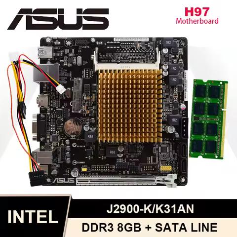 ASUS MINI ITX Motherboard Kit J2900-K/K31AN Onboard CPU with DDR3 8GB RAM Motherboard Combo HDMI 17*