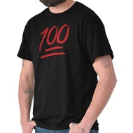 Give It 100 Percent One Hundred Emoticon men's Or Mens Crewneck T Shirt Tee