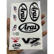ARAI VZ PREMIUM SUPER GLOSSY PET PREMIUM STICKER SET